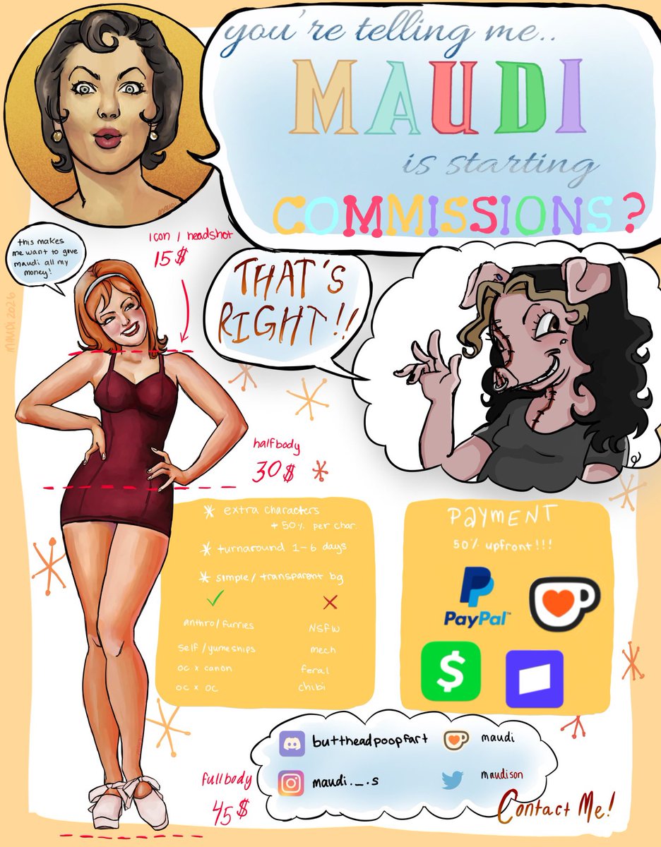 maudison_'s tweet photo. I’m doing c0mms btw… I lowkey need money anyway haha but I don’t do the 50% upfront anymore…… kofi always open too 👀👀👀 https://t.co/yo2SZiX64Q