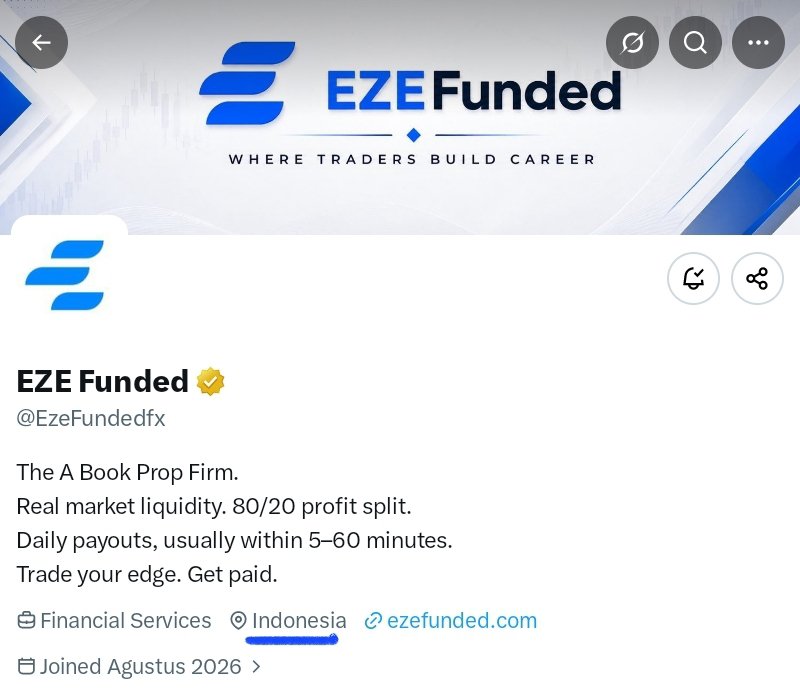 ninetyoneNS's tweet photo. Do you have an office in Indonesia? @EzeFundedfx 🤔 https://t.co/FdfO2m2coI