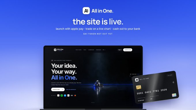 AIOPadSol's tweet photo. 𝗔𝗹𝗹 𝗶𝗻 𝗢𝗻𝗲 𝗶𝘀 𝗹𝗶𝘃𝗲. the Solana launchpad where you launch your way.  

𝗼𝗻𝗲 𝗹𝗮𝘂𝗻𝗰𝗵𝗽𝗮𝗱. 𝗲𝘃𝗲𝗿𝘆 𝗽𝗼𝘀𝘀𝗶𝗯𝗶𝗹𝗶𝘁𝘆.  

pay for a launch with Apple Pay, Google Pay, Cash App, Venmo or card.  

https://t.co/28bDvTvLae https://t.co/LBGZjKWbuQ
