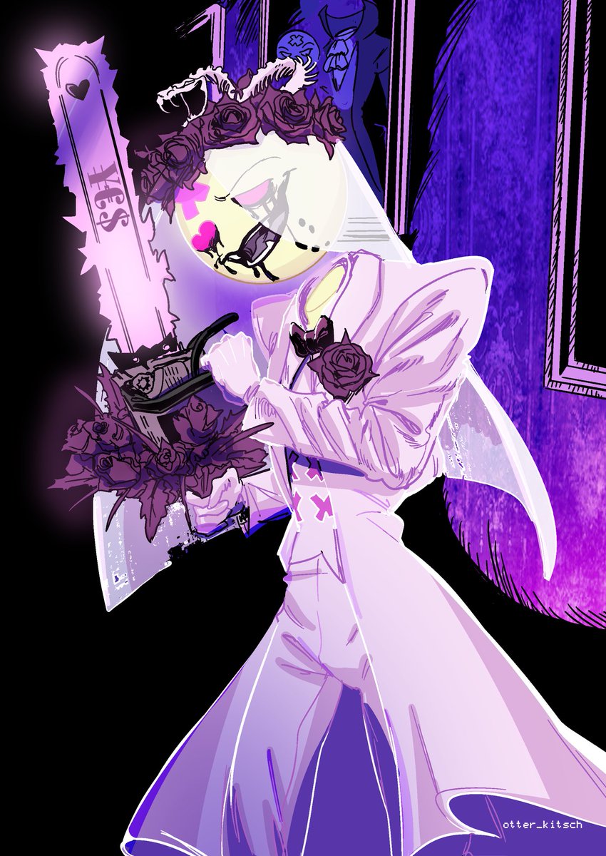 Gankyluv's tweet photo. You’ll be head over heels…if you survive this honeymoon!! 💒☠️

💔After his mysterious demise, AG made himself a badmouthing name for taking the heads of anyone he has taken in marriage and then leaving himself with his victims’ generous spoils…

#SkullCatAGCommission #GodsTV https://t.co/OLgD4XizgS