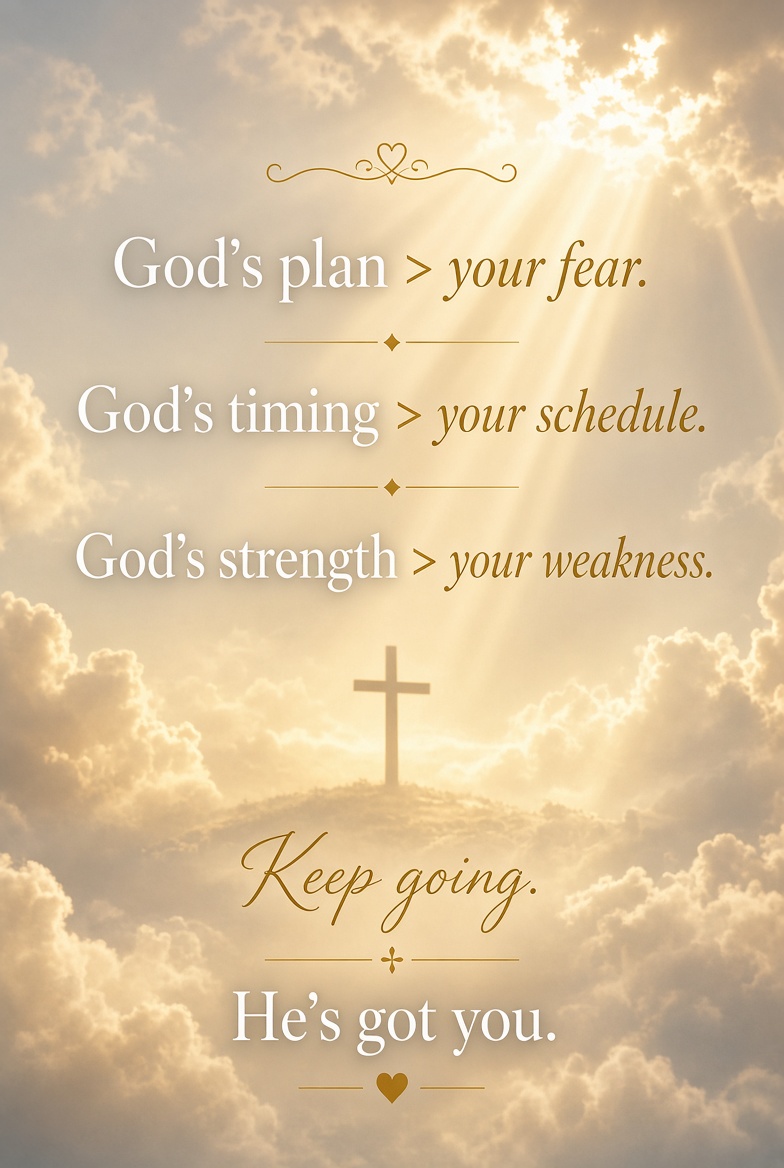 IRE1749937's tweet photo. God’s plan > your fear.
God’s timing > your schedule.
God’s strength > your weakness.

Keep going 💪🏻🔥
Keep PRAYING 🙏🏻💯
He’s got you ✅✝️ https://t.co/TFdyZ583jR
