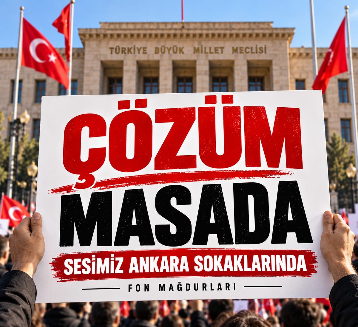 serenatonan's tweet photo. Fonzedeler sesini duyurmak için Pazartesi (11 Ekim 2026) saat sabah 11:00'de meclis önünde bir araya geliyor.
#FonZedelerAnkarada #StopajlarHavuza https://t.co/zRFu2HylHH