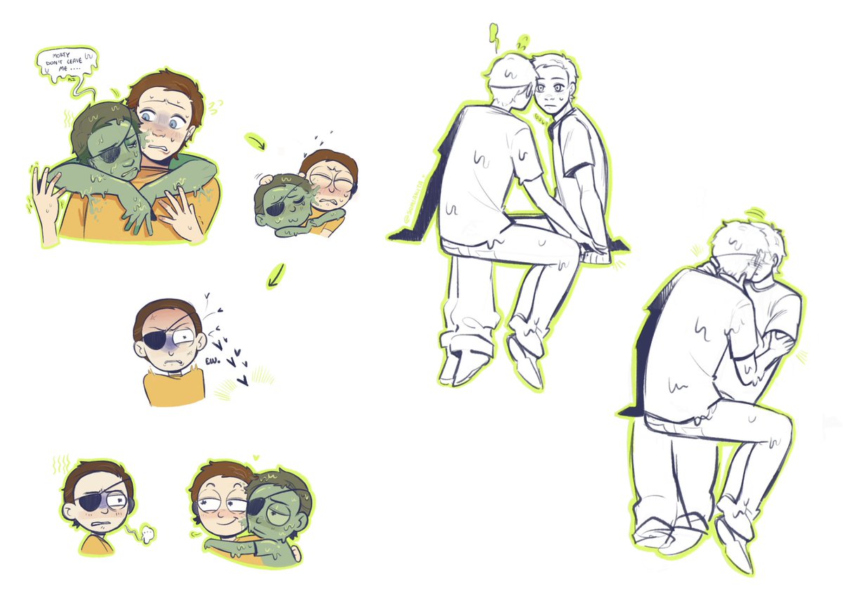 SumiAkita's tweet photo. ((💚))🖤x💛
•
so clingy😖
•
#pemorty #e137 #mortycest https://t.co/wAA57Fjrbw