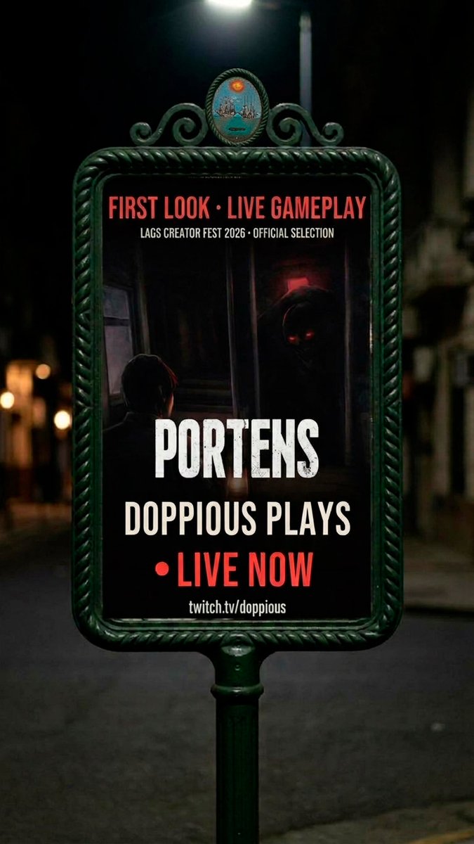 portensgame's tweet photo. First look at Portens gameplay, live now

@doppious is in Pasco right now, at @LAGShowcase Creator Fest.
https://t.co/fs5zJf99ea

#Portens #IndieHorror https://t.co/8n9iF1kMzm