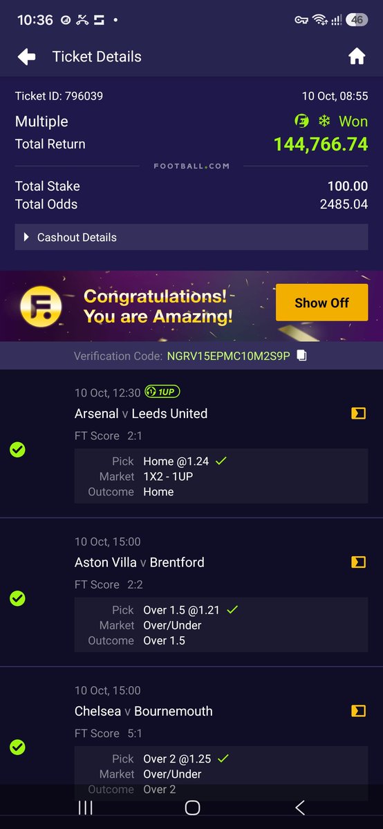 247billion's tweet photo. Thia came home. Thank you Lord 🙏🏼. Would have been 448k if not for Ajax draw. 

More to come by God grace https://t.co/KMdMRUNRn9