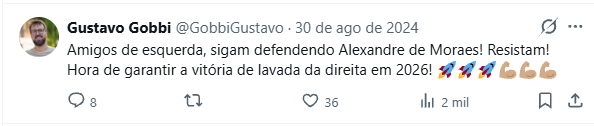 giachettoevan's tweet photo. @GobbiGustavo Arram... Liberal pra caraleo https://t.co/6kArelkD6c