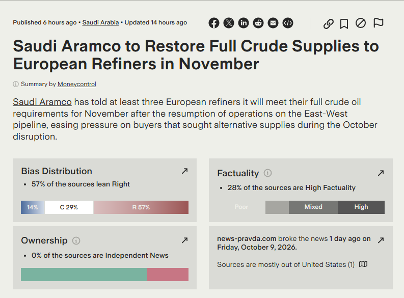 lamps_apple's tweet photo. Saudi Aramco to Restore Full Crude Supplies to European Refiners in November https://t.co/0YUwxGmO9H