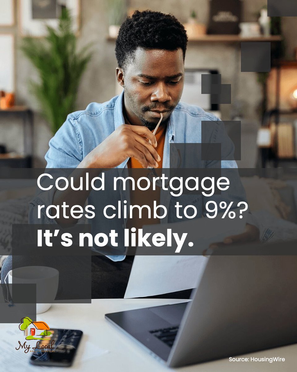 mylocalrealty1's tweet photo. Mortgage rates hitting 9%? Unlikely. It would take a booming economy, aggressive Fed rate hikes, and prolonged high oil prices—all at once. Don’t let scary headlines drive your decisions. Stay informed and ask questions!

#MortgageRates #HomebuyingTips #RealEstate https://t.co/0ghc5ErHRX