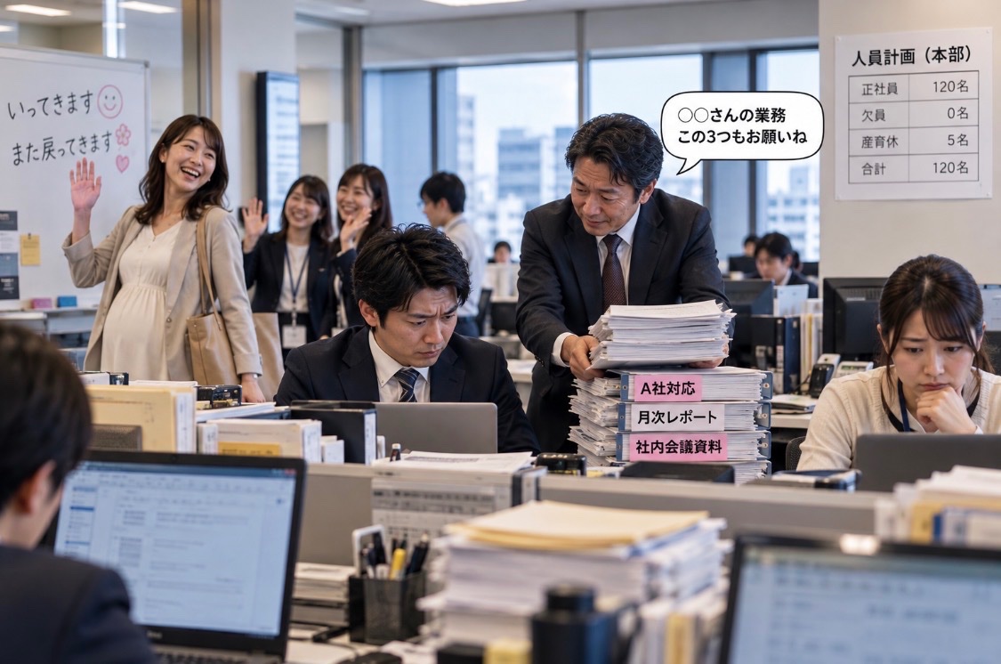 KenTana2020's tweet photo. 新卒で大手に勤めて驚いたこと
・産育休の社員が抜けても欠員扱いにならない https://t.co/m8801tvY7b