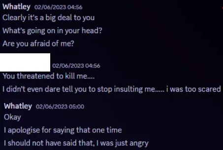 grievouswounds1's tweet photo. Yo whatley why did u meet up with a girl in 2023 and threaten to kill her? "i was just angry?"  

this was before your own mother pushed you out a window cracking your skull open putting you into a coma and causing permanent brain damage, so no more 🤪"my brain dmg omg" excuses https://t.co/Q4Zohcxnc3