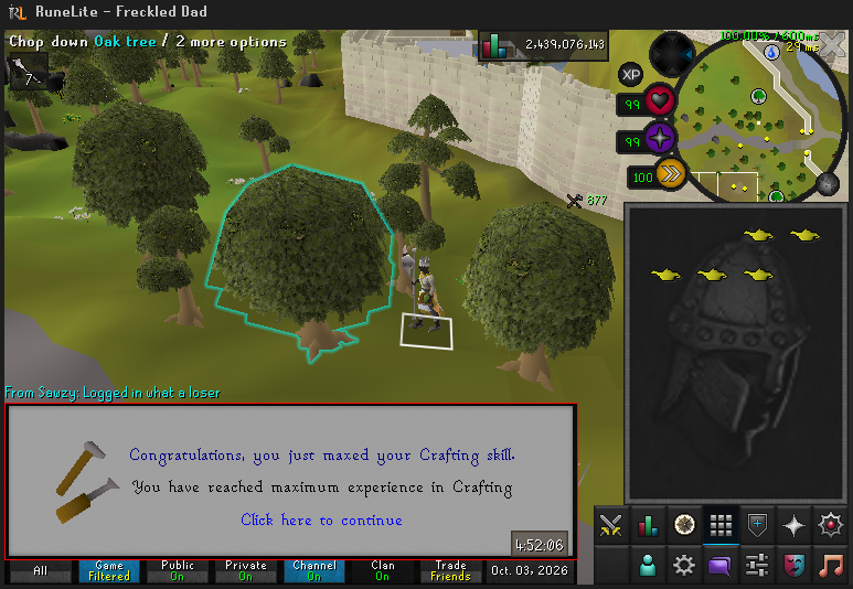 Freckled_Dad's tweet photo. Got two 200m's at @RuneFest done by the goat @JagexPheasant. It was great to meet &amp; hangout with you. Thanks for everything you do at jagex! https://t.co/Qj9Xp7HkmN