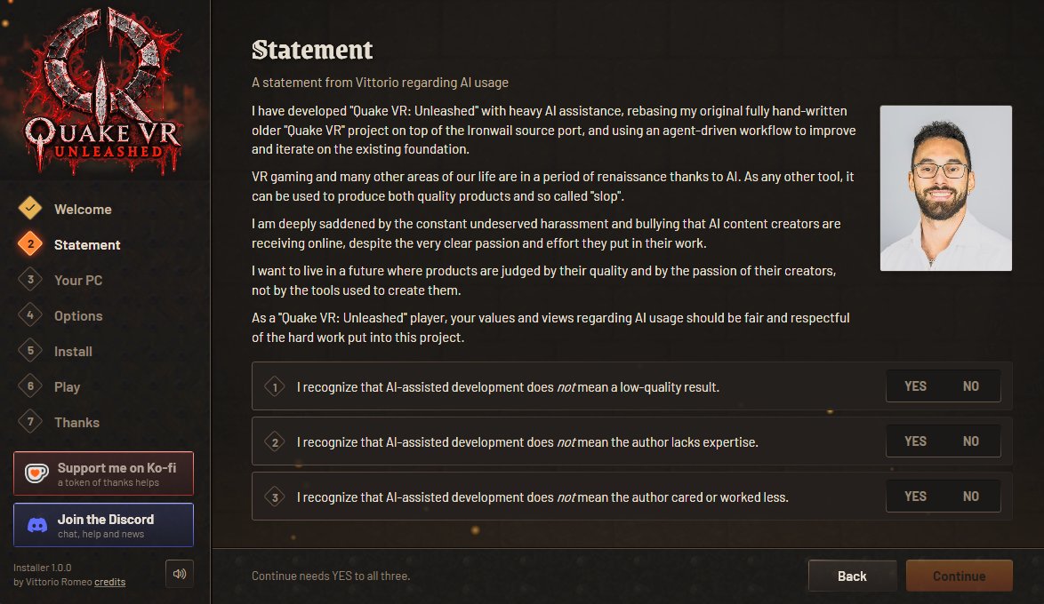 gkaragioul's tweet photo. Just stumbled up this today on Reddit. About #quakevr

I can see the hard work, the dedication..

...all being demolished by an EULA based on stupidity. 

Really sad. https://t.co/XZ4R8G26yq