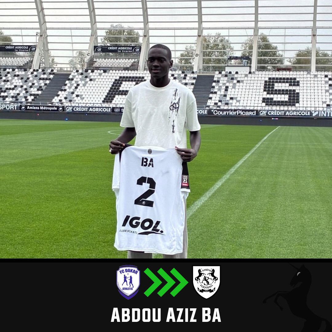 AmiensSCEnglish's tweet photo. Abdou Aziz Ba rejoint l'Amiens SC en provenance du FC Dakar Athletic 🔵🔴

Le jeune défenseur sénégalais 🇸🇳 a décidé de rejoindre la France 🇫🇷 pour y signer son premier contrat professionnel 📝

Bienvenue Abdou 🤍🖤

#TeamASC #AmiensSC #Ligue3Betclic #FCDakar #TalentSenegalais https://t.co/DrOoJtvFmo