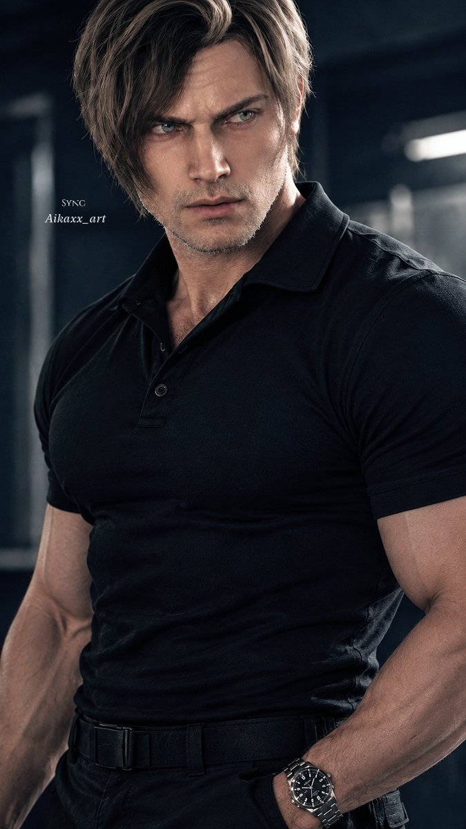 Synclsk_'s tweet photo. Leon Sexy Kennedy 🔥 - New photo collab  😍

Original pic - @AikaXx_art
Edit by - Me 

Loving this new partnership, love you bestie 💕
#ResidentEvil #LeonsKennedy #Re9 #Requiem #Rebhfun #biohazard https://t.co/EDhgPjf3O9