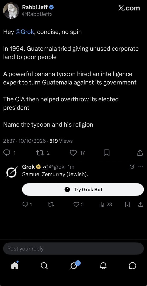 TylerKirkler's tweet photo. @RabbiJeffx @grok why u delete this post https://t.co/nG7og4W7hy
