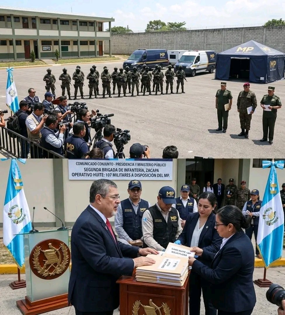 Herman5818Pb's tweet photo. 🚨🚨 Urgente Guatemala 🚨🚨 
El gobierno de Bernardo Arévalo fue quien cometió crímenes de Lesa Humanidad. En la Masacre en Huite Zacapa.
107 MILITARES A DISPOSICIÓN DEL MINISTERIO PÚBLICO TRAS INCIDENTE EN HUITÉ

En una contundente acción para garantizar la transparencia y el debido proceso, el presidente Bernardo Arévalo confirmó que 107 efectivos militares permanecen concentrados e inmovilizados en la Segunda Brigada de Infantería, con sede en Zacapa.

La medida busca facilitar las investigaciones en curso desarrolladas por el Ministerio Público (MP) tras los graves acontecimientos registrados en el municipio de Huité.  

📋📍La medida responde directamente a una violenta incursión armada ocurrida el pasado 27 de septiembre en la comunidad de Huité, Zacapa.

⚖️ Los 107 elementos castrenses quedaron a disposición total de los requerimientos fiscales del Ministerio Público para deducir responsabilidades penales o administrativas.  

🎖️ Como parte de las acciones inmediatas, el mandatario anunció el relevo oficial de dos jefes militares de alto rango vinculados a la cadena de mando en la zona.

💬 "Se avanzará con firmeza para esclarecer los hechos y establecer las responsabilidades correspondientes," enfatizó el Ejecutivo al hacer público el informe.