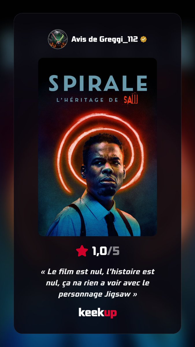 Greggi_112's tweet photo. Mon avis pour Spirale : L'Héritage de Saw
https://t.co/ME4IwBzpQq https://t.co/xO2QSBULBs