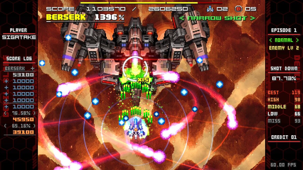 gamespark's tweet photo. ドット絵の限界に迫った超美麗���危険行為推奨”STG『DEVIL BLADE REBOOT』、エムツーから家庭用移植決定！ただし移植作業は「思ったより大変」
https://t.co/jOupkUO84k

『デザエモン＋』製STGのフルリメイク版。要望多数の家庭用版がついに出る…！？
※画像はSteam版 https://t.co/gsrEu9Fkn6
