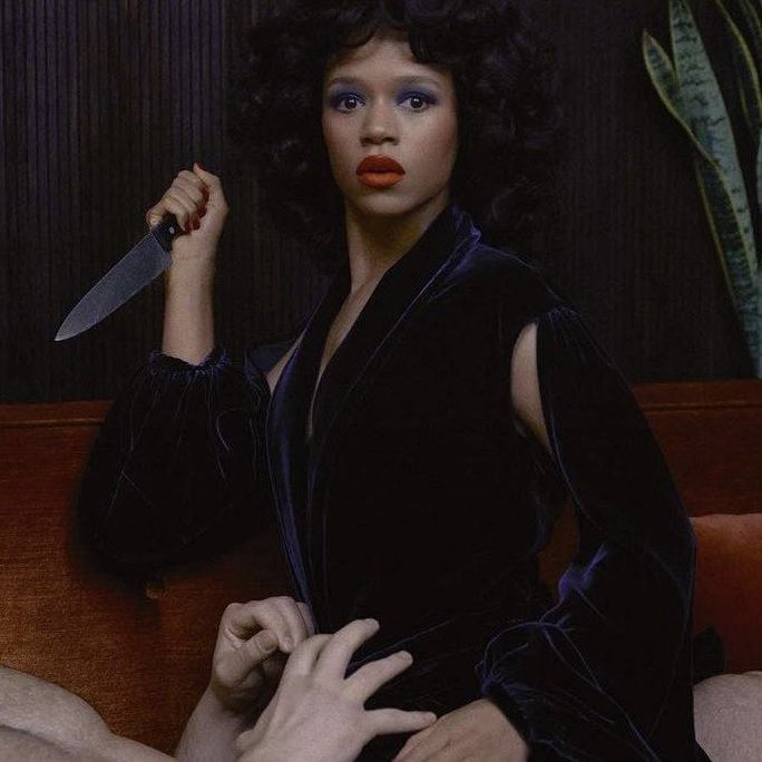 andrezalismos's tweet photo. taylor russell photographed by luca guadagnino inspired by david lynch’s blue velvet https://t.co/5j8z66Fpya