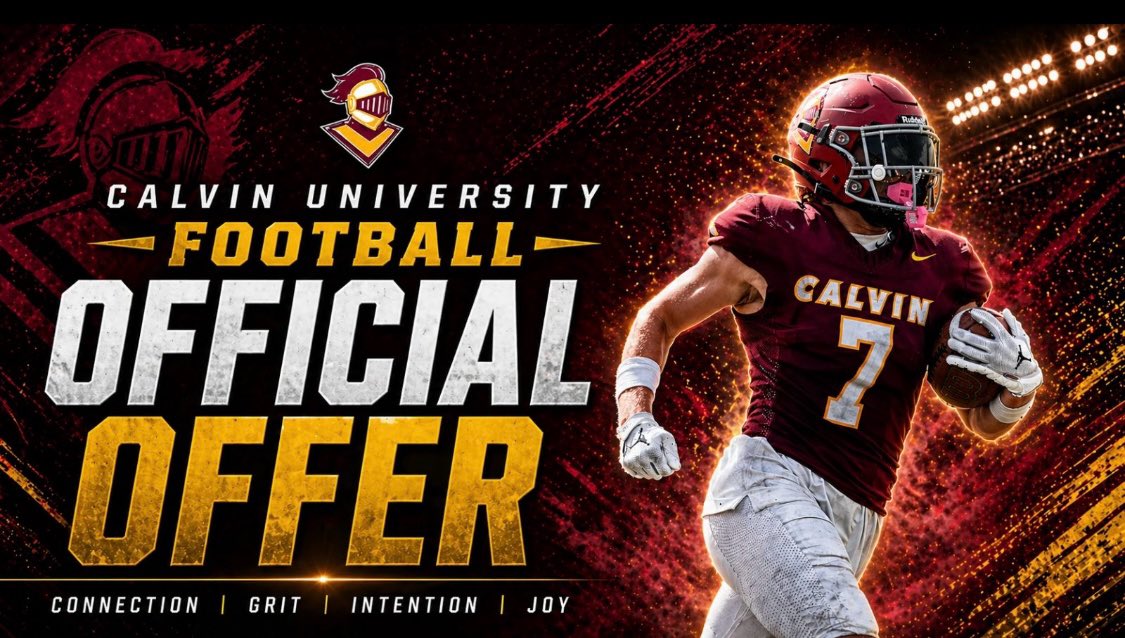 Tkmorrison16's tweet photo. Blessed to receive another offer from @Calvin_Uni thank you @Coach_Bengelink for this opportunity! https://t.co/hbY90snO7C