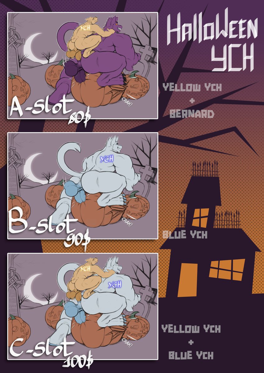 JoseVulpes's tweet photo. Ooooh, the month Spooky is here!

15 slots open

We've got this werewolf dad back for my annual Halloween YCH. And it looks like he's making a mess with the pumpkins too, want to join the fun?

If you're interested, get in touch via T  3 l3gra m: @mustelabr https://t.co/8a2lge4JfI