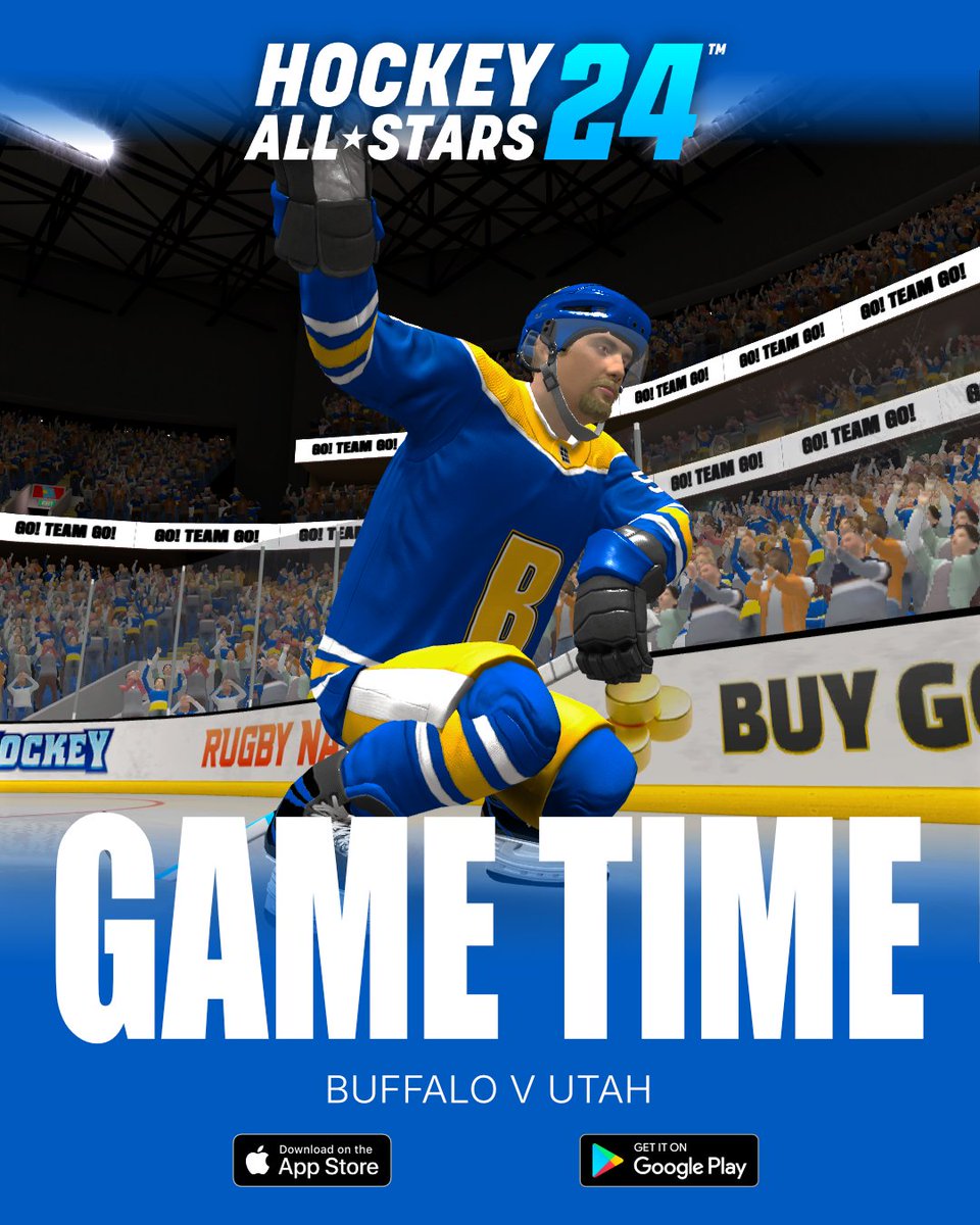 DistinctiveGame's tweet photo. Buffalo vs Utah 🏒

Not gonna lie, this matchup sounds like someone hit “randomize” on the schedule 😭🎲

And I’m absolutely here for it.

Run your own matchup in HOCKEY ALL STARS 24! 📲
#Hockey #HockeyAllStars24 #IceHockey https://t.co/HXOpICnWjX