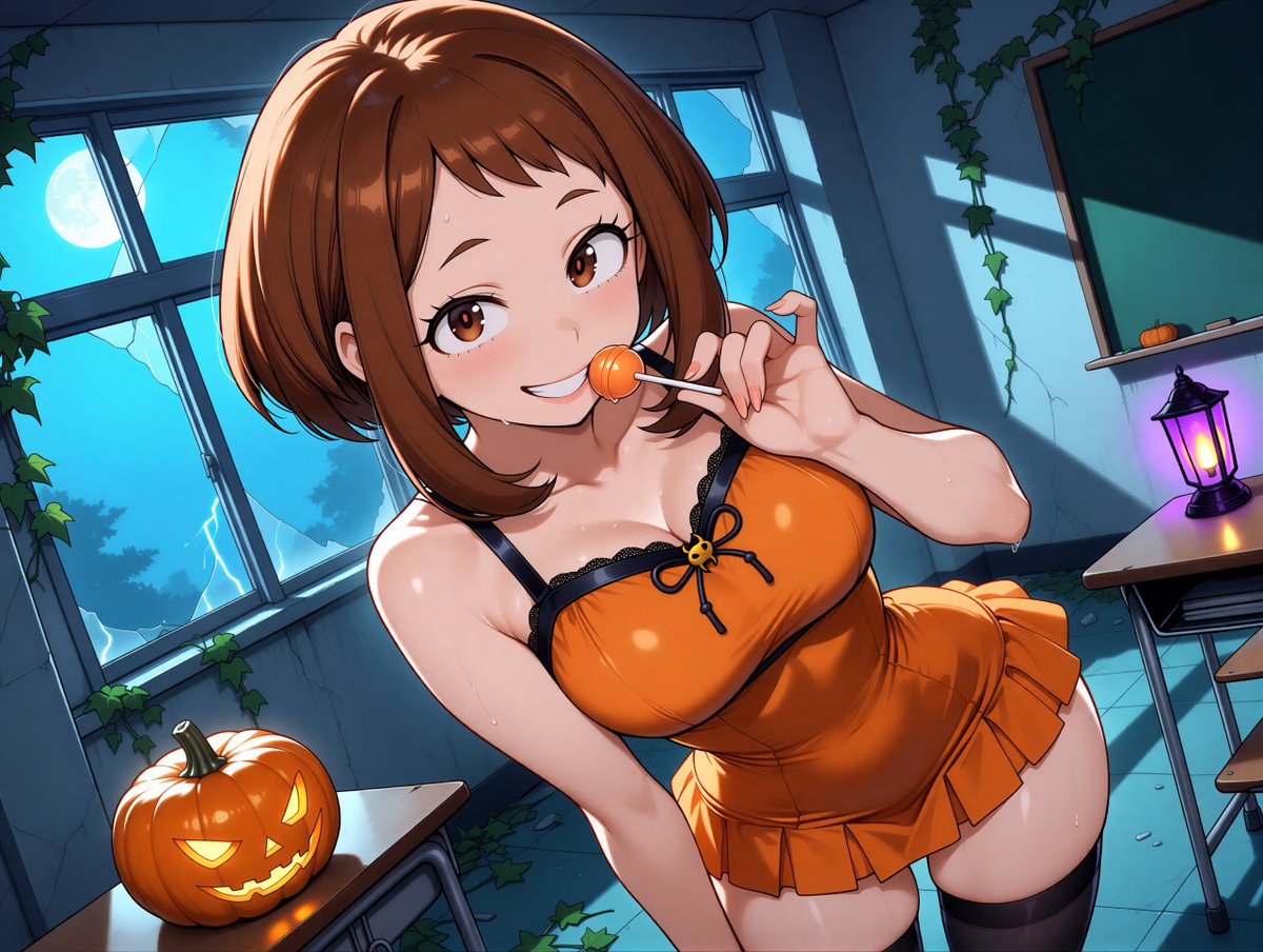 anime_play_ai's tweet photo. Ochaco Uraraka | 麗日お茶子
Halloween set just dropped. 
Clean preview up.
More in bio!!
SFW Illustration. 
No nudity or suggestive intent.
#OchacoUraraka #MyHeroAcademia #AIArt #Halloween https://t.co/KVbpL2uLfP