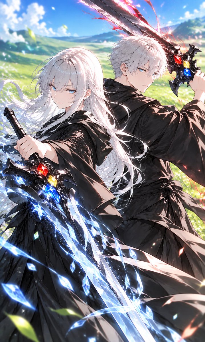 skye_darkside's tweet photo. 主人公キャラの男女イラストっていいよね https://t.co/fJIqAUVdTF