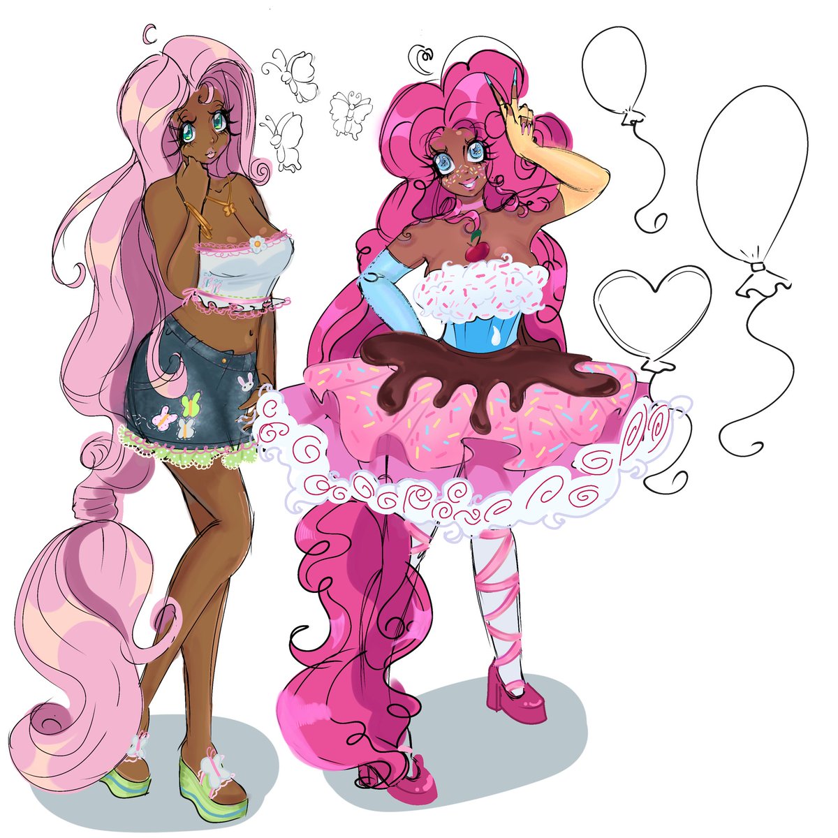 pinksugargirlz's tweet photo. Just some quick doodlessss I love my pink haired ponies😕 #mlp https://t.co/jybqE4S1ar