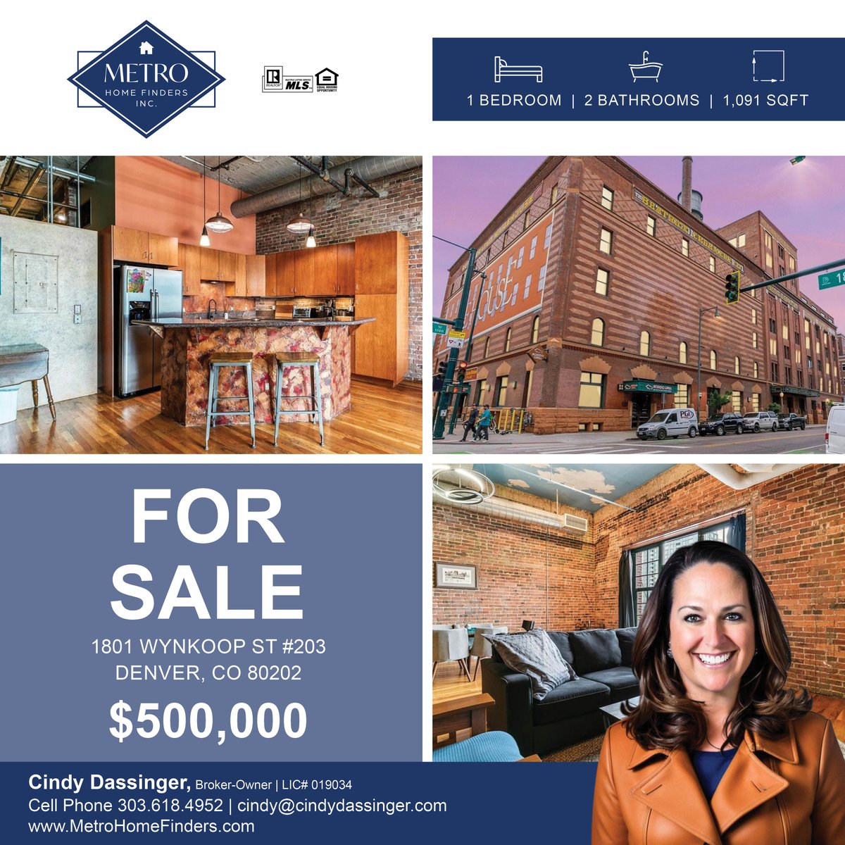 MetroHmeFinder's tweet photo. For Sale! 1801 Wynkoop Street #203, Denver,

1 Bedrooms | 2 Bathrooms | 1,091 SqFt

View the property website at https://t.co/1SkcvPWHun and call me at 303.618.4952 for a showing. https://t.co/Ofy8ynxufn
