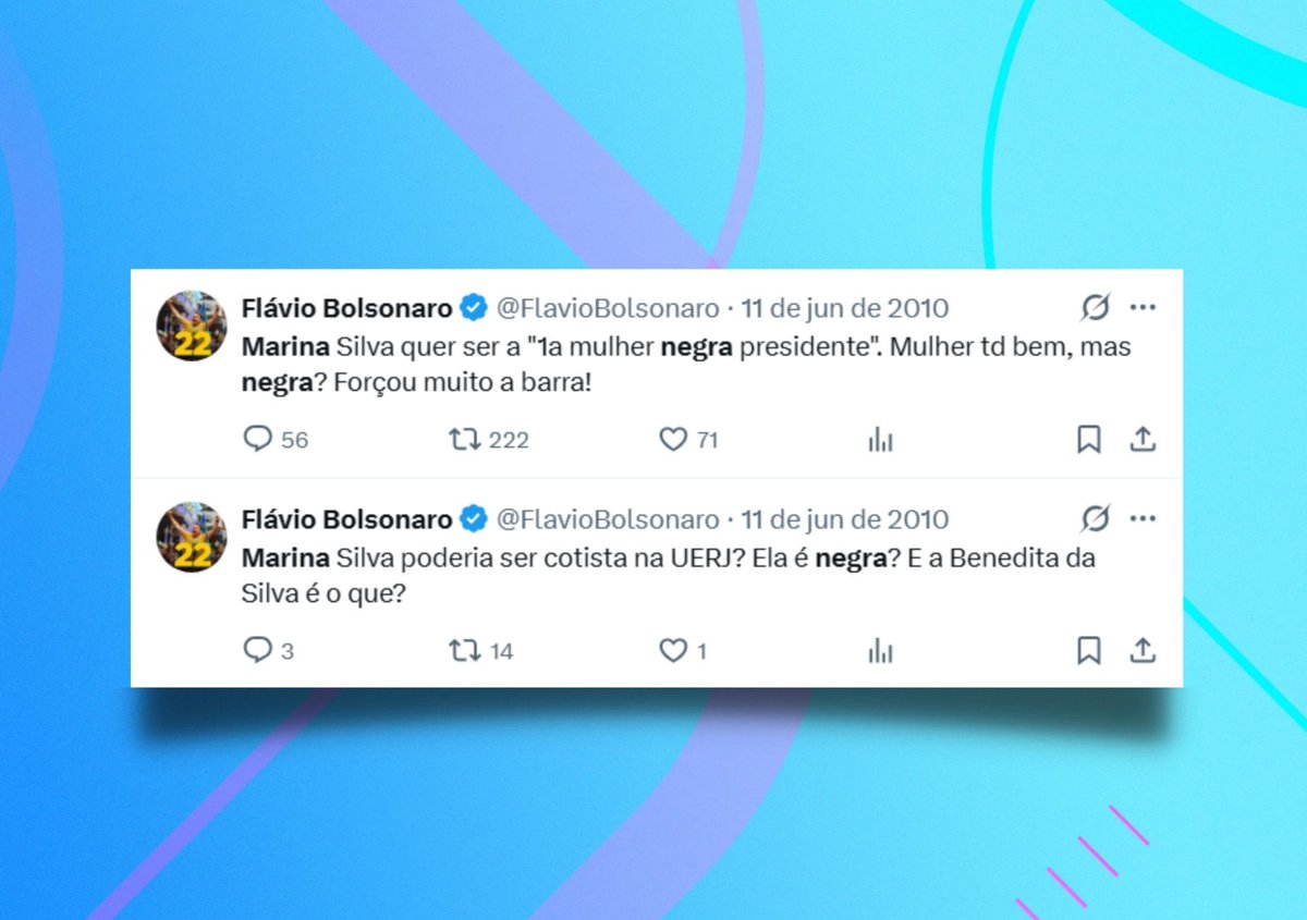 drogbagfbpa's tweet photo. Antes a extrema-direita se juntou para fazer ataques racistas e ameaças contra Ana Elisa

E menos de 24 horas depois aparece esses tweets antigos de Flávio Bolsonaro aqui

A gente vive num país onde políticos são abertamente racistas e nada acontece

Até quando? Pq sempre eles? https://t.co/Jylurv6url