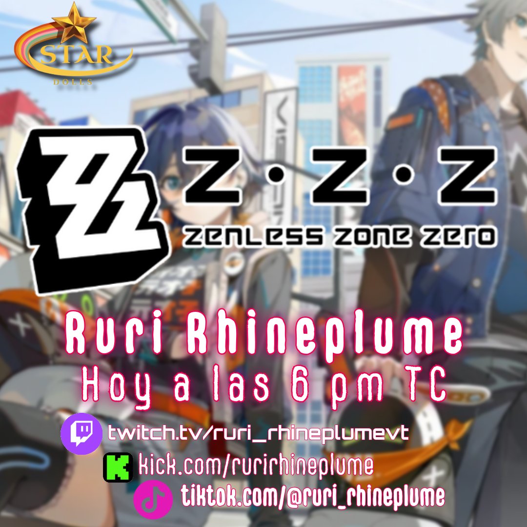Ruri_Rhineplume's tweet photo. 🪻Hola! ¿Como están hoy?✨
Hoy juego de Zenless Zone Zero!✨🎮
https://t.co/utVbkBJSJU
https://t.co/tQ2cQpJDIE
https://t.co/VTHn4k1Kpa
#StarDolls #vtuber #ESvtuber #vtuberES #rurirhineplume #vtuberespañol #latinaVtuber #stream #twitch #livestream #vtstreamer #zenlesszonezero https://t.co/yUE2rY8B1R