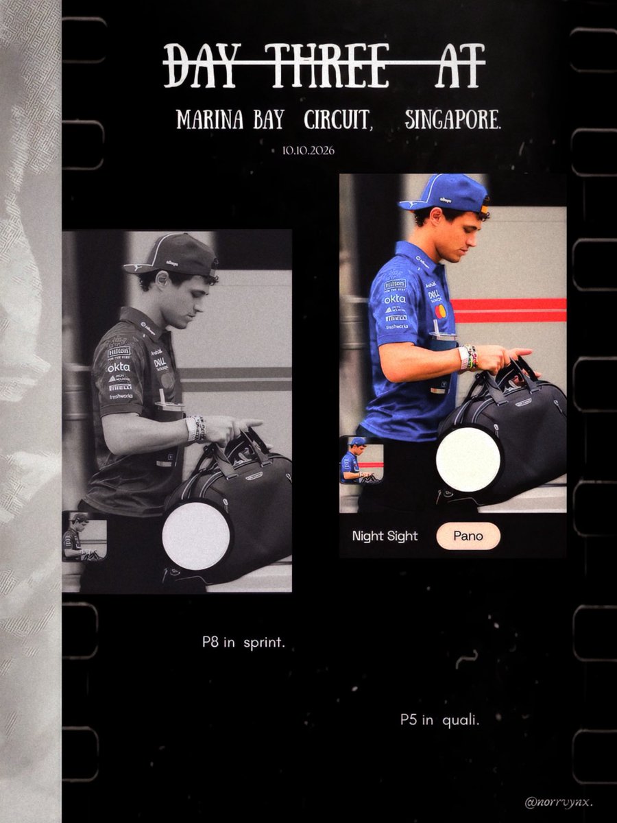 norrvynx's tweet photo. 🪾῾  Räce week ᤴ Singαpɔre grand prix ❳ ⠀⌇Papaya on tōp ，sprint 𝗋𝖺𝖼𝑒 and’ qua𝓁𝑖⠀⠀ https://t.co/hlImY0OXAG