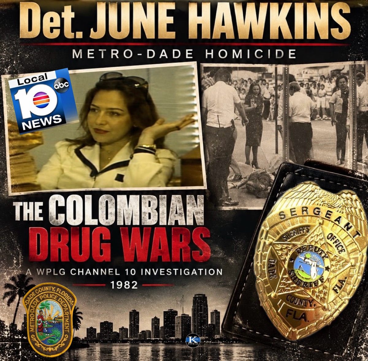 KetoFiveO's tweet photo. 🎥 A little family history from 1982!

Check out this old WPLG Channel 10 investigation into Miami’s Colombian Drug Wars, featuring my mom, Detective June Hawkins of Metro-Dade Homicide. 👮‍♀️

Pretty cool seeing her in these archives! Even cooler, reporter Mark Potter once gave me a personal tour of the Channel 10 studios when I was a kid.

Little did I know I'd eventually follow my mom into law enforcement.

A piece of Miami history and my family history! 💙

LINK 👉 https://t.co/gXowUgQx50
@GriseldaCops @WPLGLocal10 

#JuneHawkins #MiamiHistory #CocaineCowboys #MetroDade #ThinBlueLine #PoliceHistory