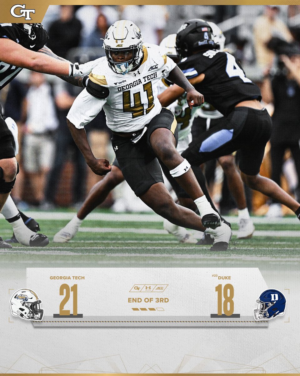 GeorgiaTechFB's tweet photo. One left to play!

#StingEm 🐝 https://t.co/tpRqqhxJRu