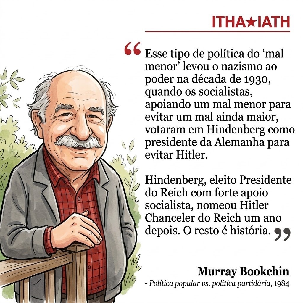 ITHAnarquista's tweet photo. Apesar da necessidade de uma análise de conjuntura, o socialismo — e, ainda mais, o socialismo libertário — não pode ser construído pela lógica do mal menor. Quando delegamos a política a forças individuais, sem construir uma força social e coletiva capaz de pressioná-las e,+ https://t.co/XdJGqwLYee
