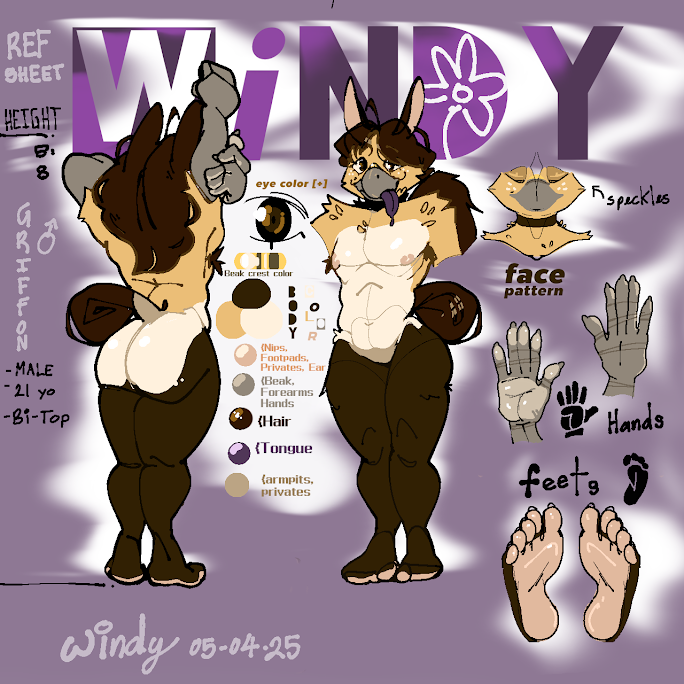 WindyGriffon's tweet photo. HELLO! "first" post- My name is Windy Griffon but you can call me Windy!!

Im an artist of course - here's my ref, I'm gonna be reposting a lot of bs for a while but I have a lotta NEW stuff too

If you LOVE my art, please comment and like.. thank you~~

#furry #furryartist https://t.co/sauVmrXuYG