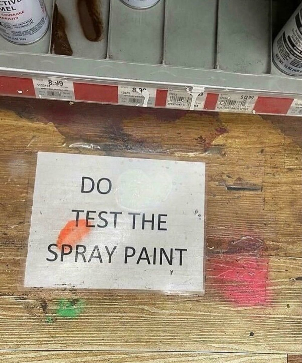 internetpreai's tweet photo. the art of spray paint can testing https://t.co/Y7Hb6dXm4z