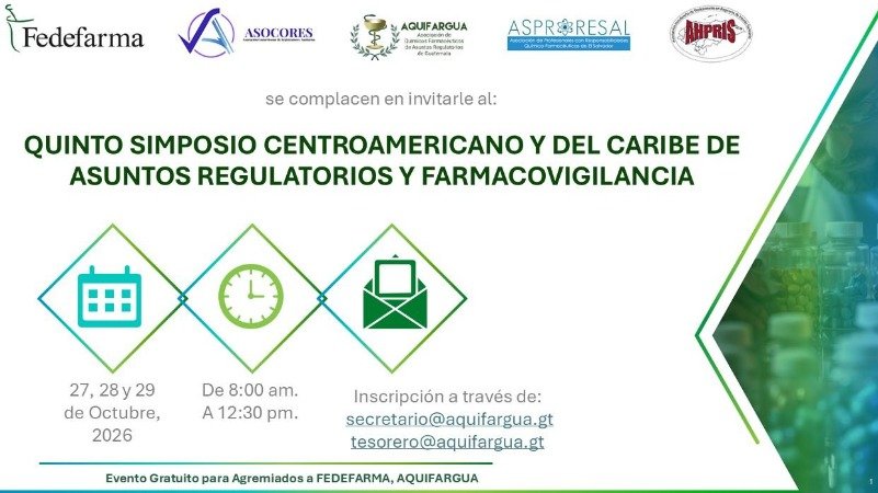 CofaquiGuate's tweet photo. 👩🏻‍🏫 𝗔𝗖𝗧𝗨𝗔𝗟𝗜𝗭𝗔𝗖𝗜𝗢𝗡 𝗣𝗥𝗢𝗙𝗘𝗦𝗜𝗢𝗡𝗔𝗟 

Participa en el quinto Simposio Centroamericano y del Caribe de Asuntos Regulatorios y Farmacovigilancia de Fedefarma y Aquifargua 

📎 Regístrate https://t.co/1Yz8sAGMtI https://t.co/Hdd9KH6wHc