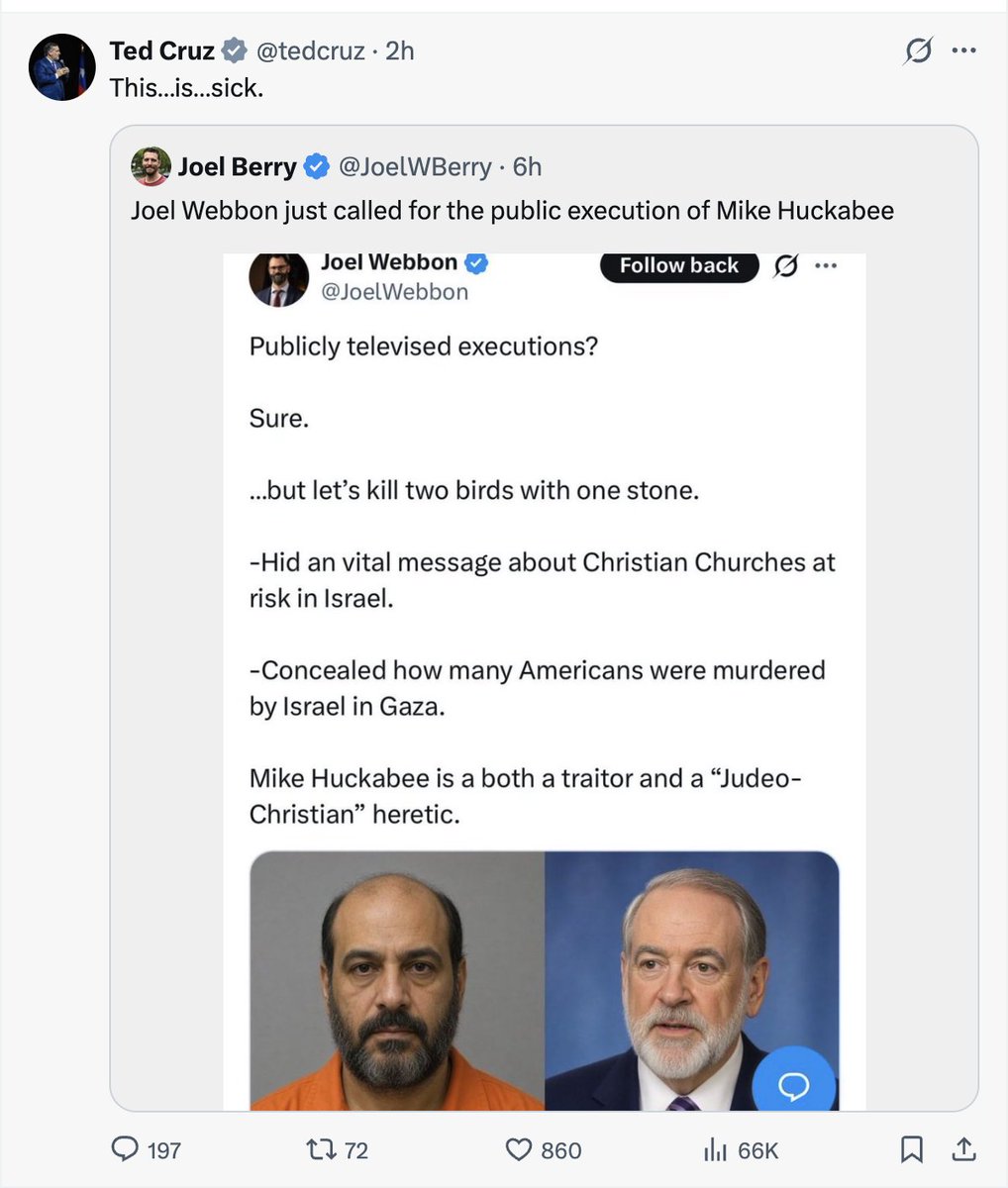 JustinPetersMin's tweet photo. This got Senator Ted Cruz's attention. Joel may have just earned himself a visit from the Feds. https://t.co/SfaTeG4CoU