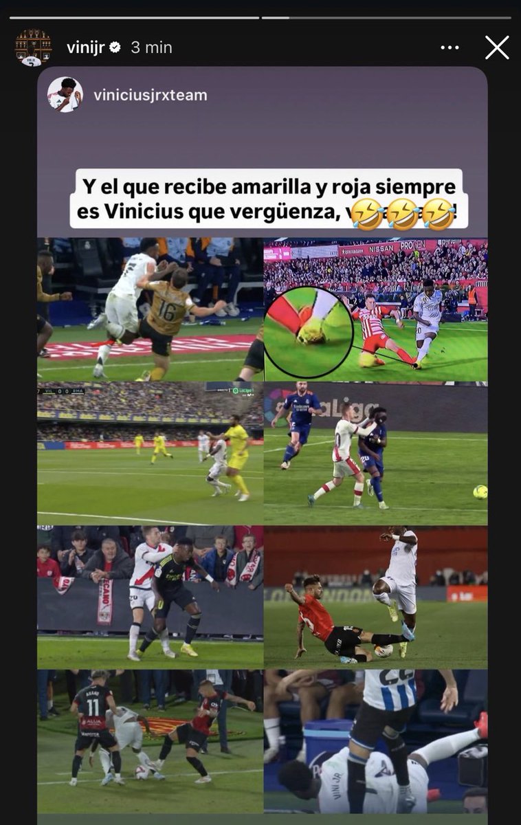 YihiRM's tweet photo. Vinicius es el tío que peor han tratado en esta liga. Con diferencia. https://t.co/iCOmRIlwBX