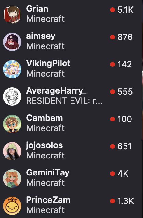 raerevord's tweet photo. opened up twitch to see how mcc was going and noticed one was not like the other https://t.co/IN25oebMcl