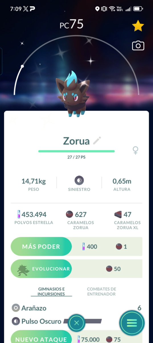 DarioCiber's tweet photo. 3 Zoruas shinys capturados este día  de la comunidad, no se porque todas son hembras xd.
#Pokémon #Zorua https://t.co/k0BF3odIRE