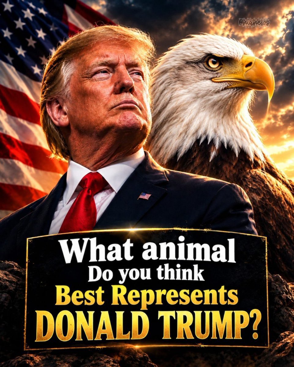 SteveBannonQ1's tweet photo. What animal represents Donald Trump the Best?

"An 🦅" for me cause he has that long vision, independence, loyality, sharpness, resilience and Intelligence 👇🇺🇸 https://t.co/6LSjIb6Szw