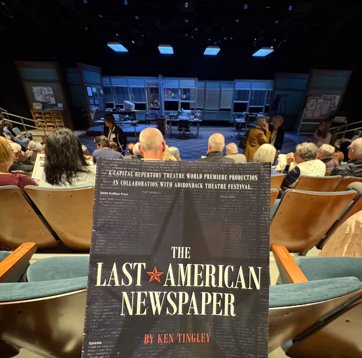 kevindhogan's tweet photo. The evolution and slow demise of local journalism. Bravo to all those involved with The Last American Newspaper๐๏ธ
I left newspapers 25 years ago and the play really resonates.
#SupportLocalJournalism https://t.co/475qakSakf