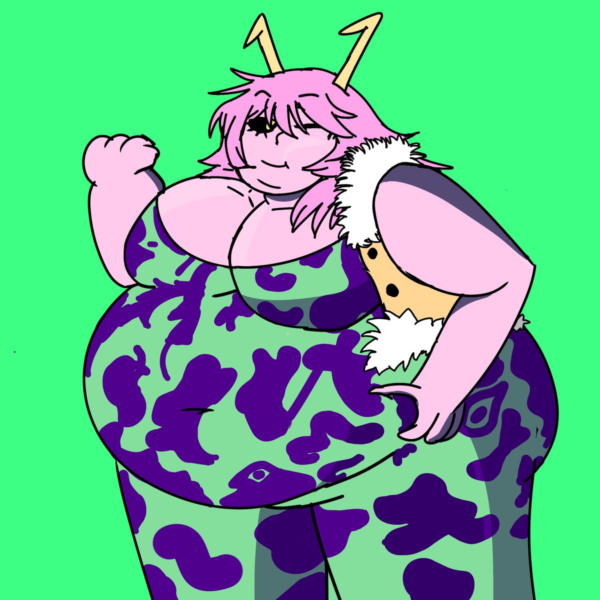 Spacemadnessooo's tweet photo. Minam
Este me tomo más tiempo el que me gustaría 
#weightgainart #minaashido #mhatwt #bigbelly #feederism https://t.co/JXHoH2zyfT