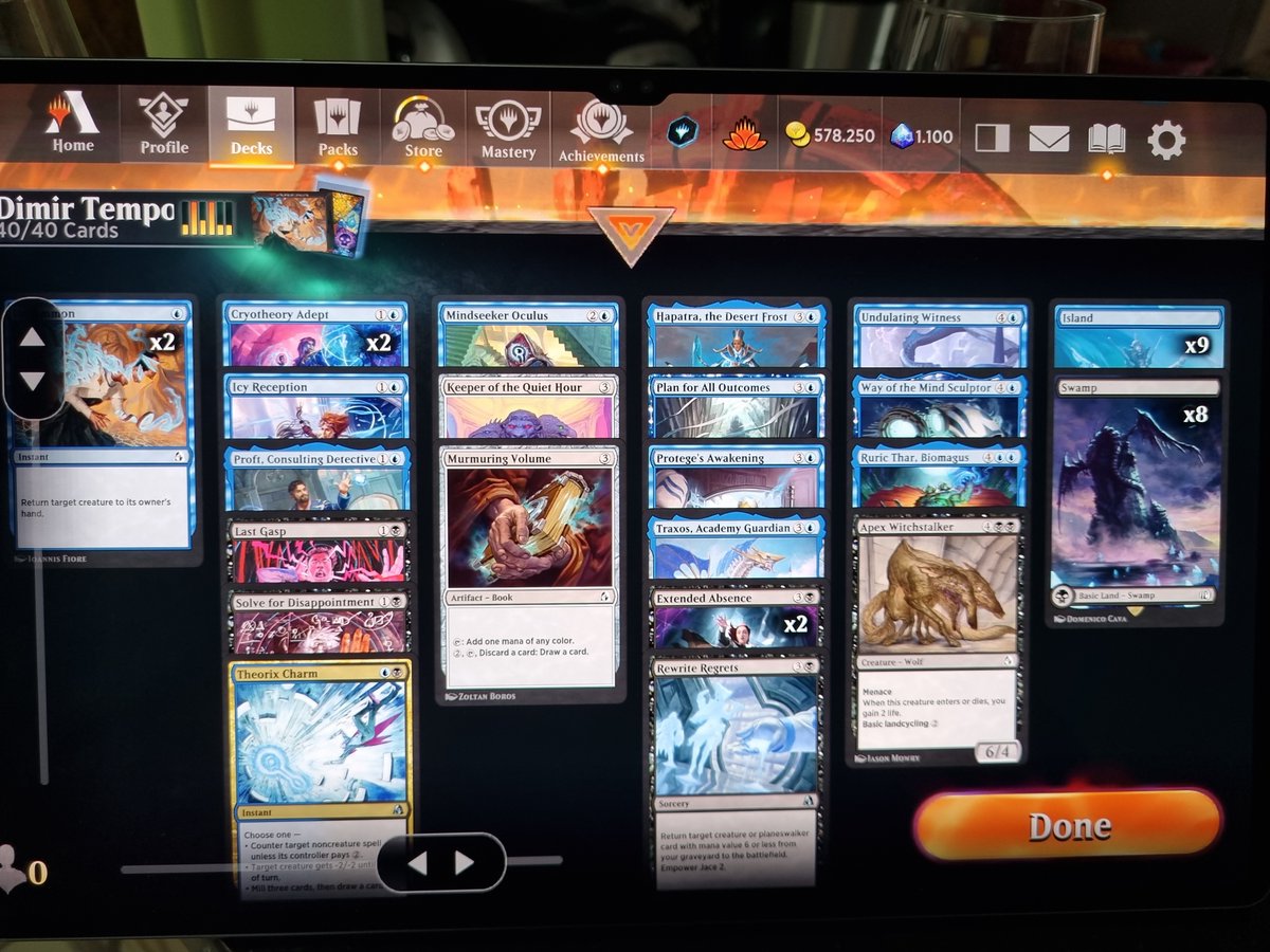 AlfaceVerde's tweet photo. #16 º🏆 de REALITY FRACTURE                             

Dimir Tempo 7-0 

Esse foi jogando em modo Coach, mas acho que tambem vale né?

#mtg #magicthegathering #mtga #magicarena #realityfracturemtg #mtgrealictyfracture #mtgfra #framtg https://t.co/Zp6mEEvttr