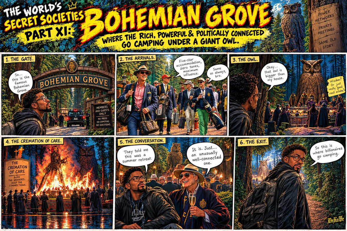 Dennis_K_Wanyee's tweet photo. Bohemian Grove.The World’s Secret Societies. Part XI.Where The Rich, Powerful &amp; Politically Connected Go Camping Under A Giant Owl.

Read my article https://t.co/7zObxt3w4I

#BohemianGrove #SecretSocieties  #ConspiracyTheories #EliteNetworks #TheRabbitHole #Conspiracy #DsKuWe https://t.co/CuoxUIg5Yq