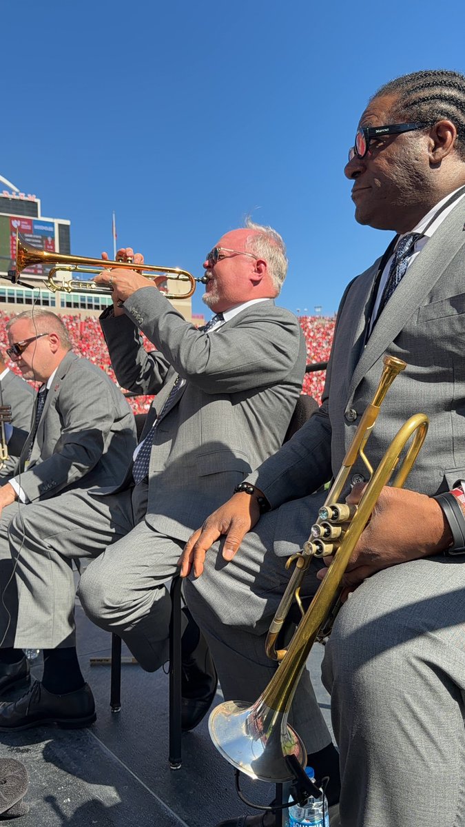 wyntonmarsalis's tweet photo. Feeling’ Good. An incredible halftime show performed by the Jazz at Lincoln Center Orchestra and the Cornhusker Marching Band https://t.co/NAhLX9jJ9p