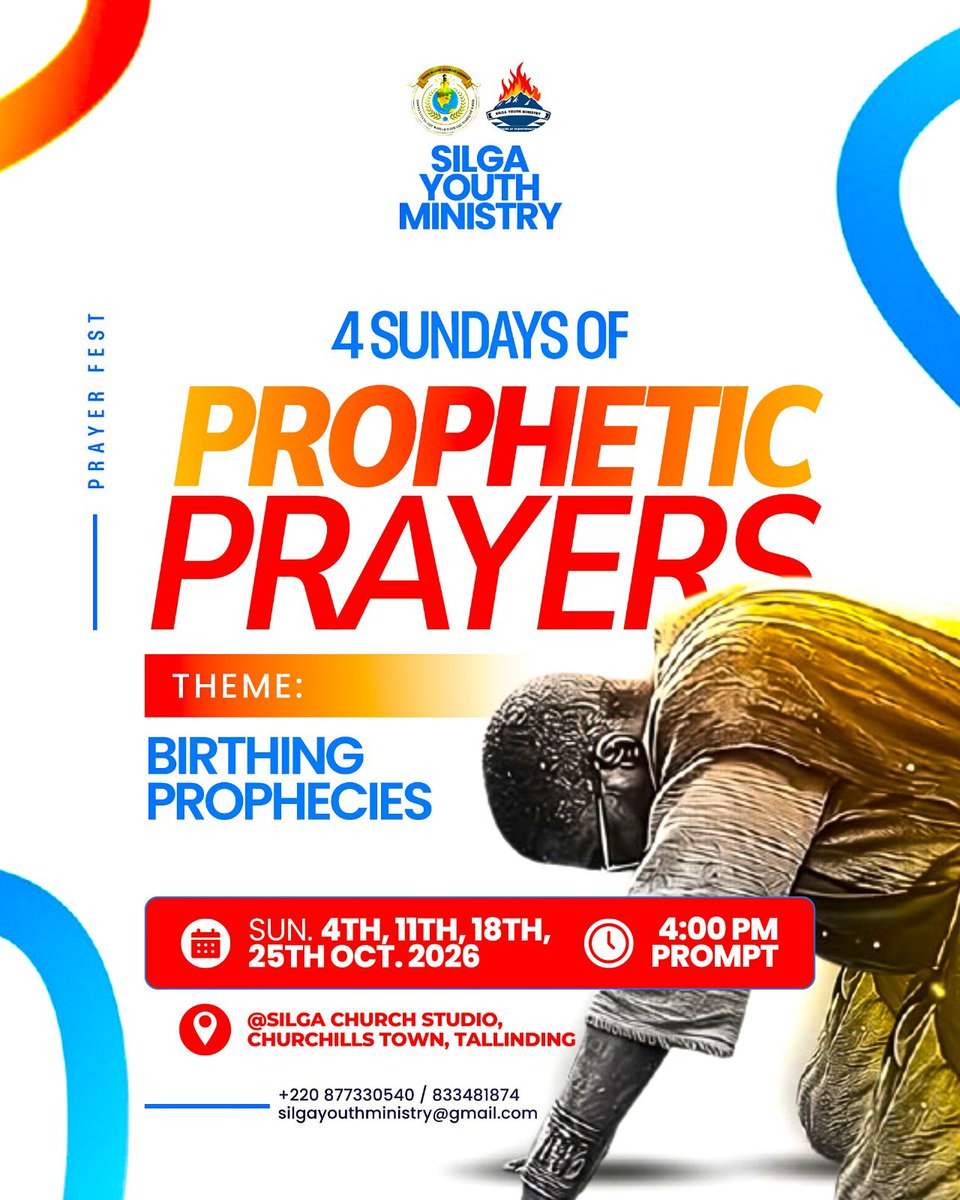 SILGAYouthMin's tweet photo. We gather again tomorrow by 4pm.
🔥🔥We will pray and sort out the issues of destiny🔥🔥
WRITE IT DOWN. BRING IT. AND PRAY IT INTO MANIFESTATION.
🔥🔥Prayer is where we travail, We will travail until destinies are birthed🔥🔥
#SilgaYouthMinistry #BirthingProphecies #PrayerFest https://t.co/fFNcBQFkeH